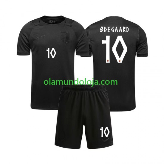 Camisola Noruega Martin Odegaard 10 Criança Equipamento Segundo Copa do Mundo 2026 Manga Curta